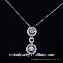 Colgante de plata sólido dancingcz piedra diamante del proveedor de joyería de moda de China